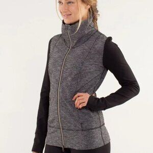 Lululemon Daily Yoga Jacket- Coco Pique Black Athletic Full Zip Jacket- Size 8